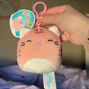 Squishmallows Paulita the Pink Cat 3.5 Easter Clip On